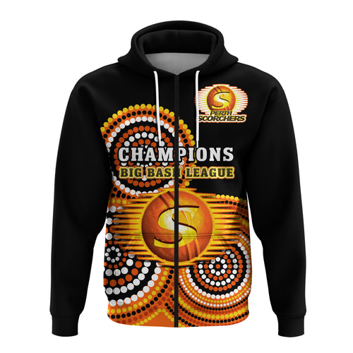 custom-text-and-number-perth-scorchers-cricket-hoodie-champions-bbl12-proud-indigenous-art