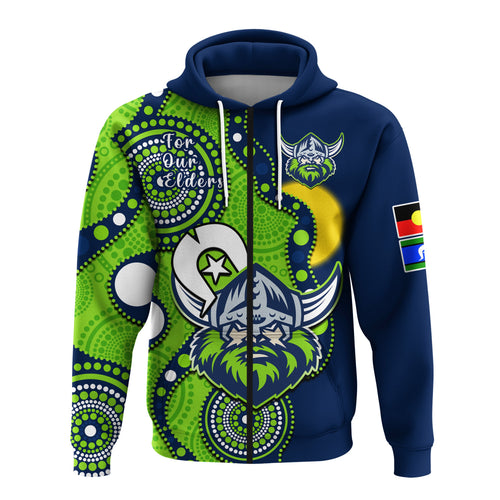 custom-text-and-number-raiders-rugby-naidoc-2023-hoodie-canberra-for-our-elders-indigenous-art