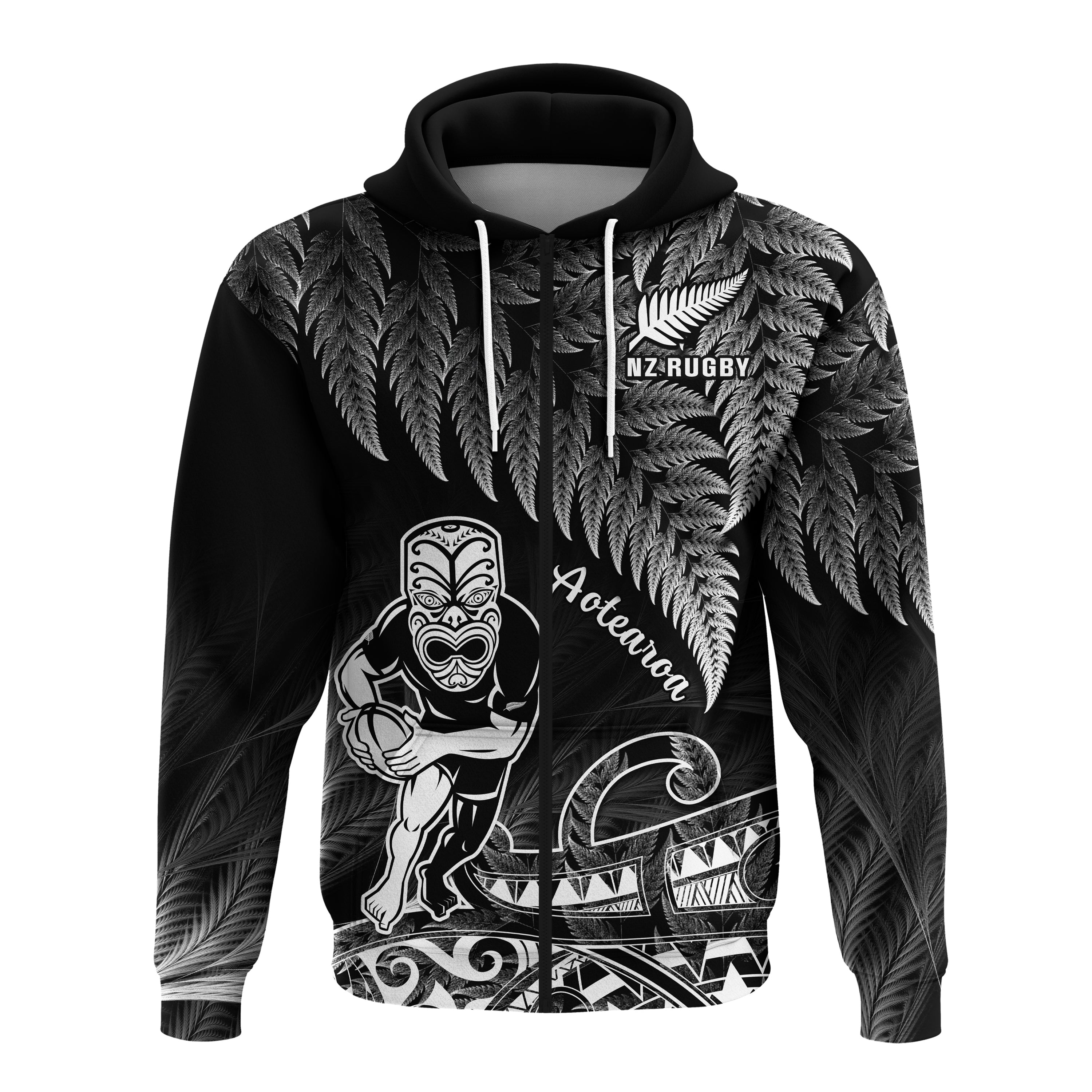 custom-text-and-number-new-zealand-silver-fern-rugby-hoodie-all-black-koru-maori