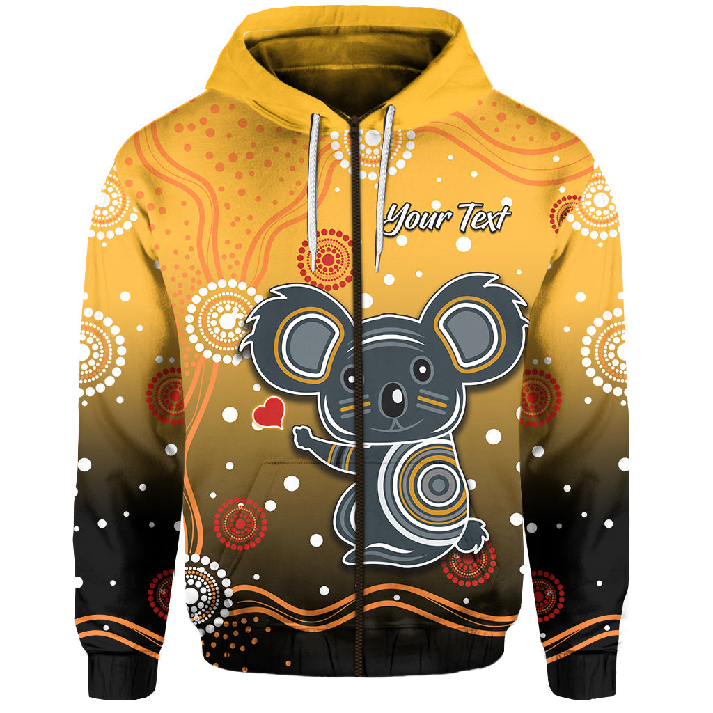 custom-personalised-koala-indigenous-zip-hoodie-aboriginal-aussie