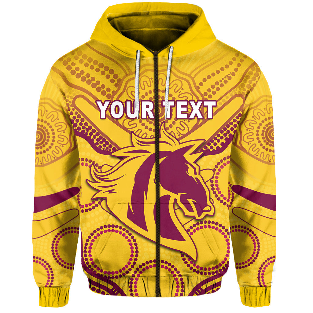 custom-personalised-broncos-indigenous-zip-hoodie-gold