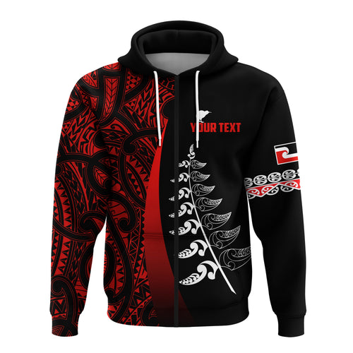 custom-personalised-waitangi-day-hoodie-maori-mix-fern-style-red