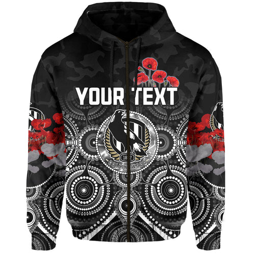 custom-personalised-magpies-anzac-2022-hoodie-collingwood-football-aboriginal-poppy-flowers
