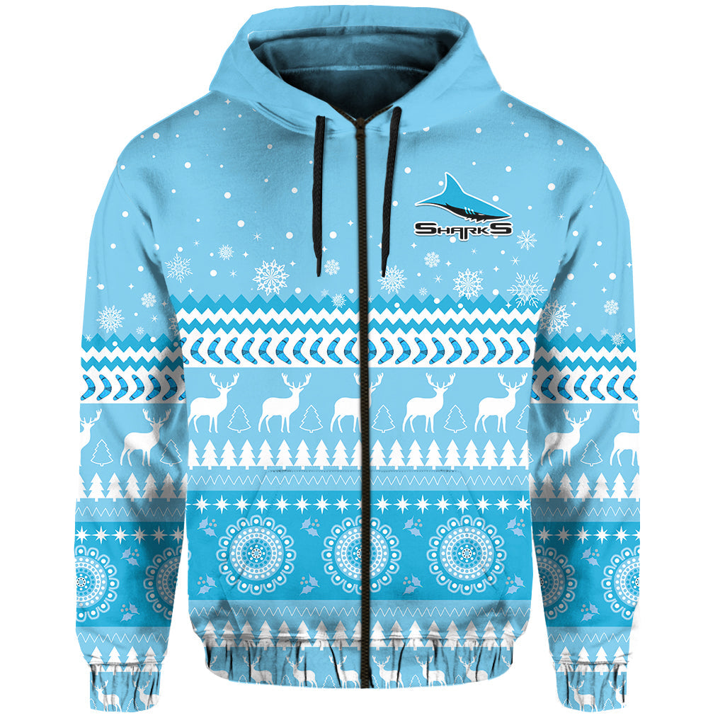 custom-personalised-sharks-zip-hoodie-christmas-cronulla-sutherland
