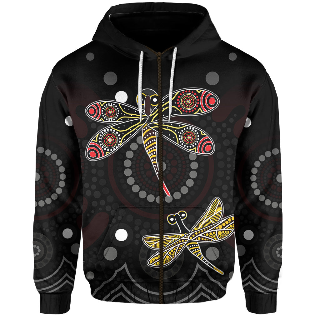 custom-personalised-aboriginal-dot-zip-hoodie-butterfly-victory