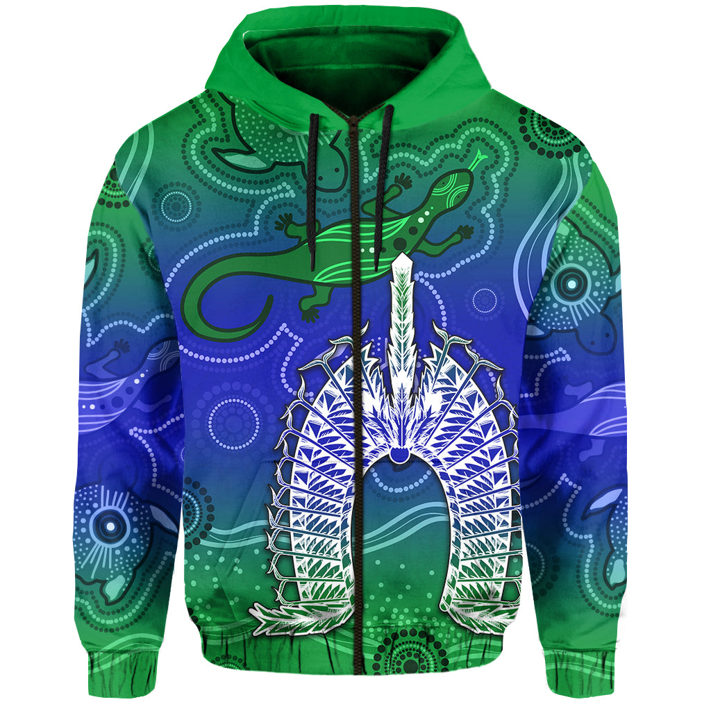 custom-personalised-torres-strait-islands-zip-hoodie-aboriginal-art-lizard-symbol-peace