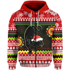 custom-personalised-panthers-christmas-zip-hoodie-penrith-snow-mix-indigenous