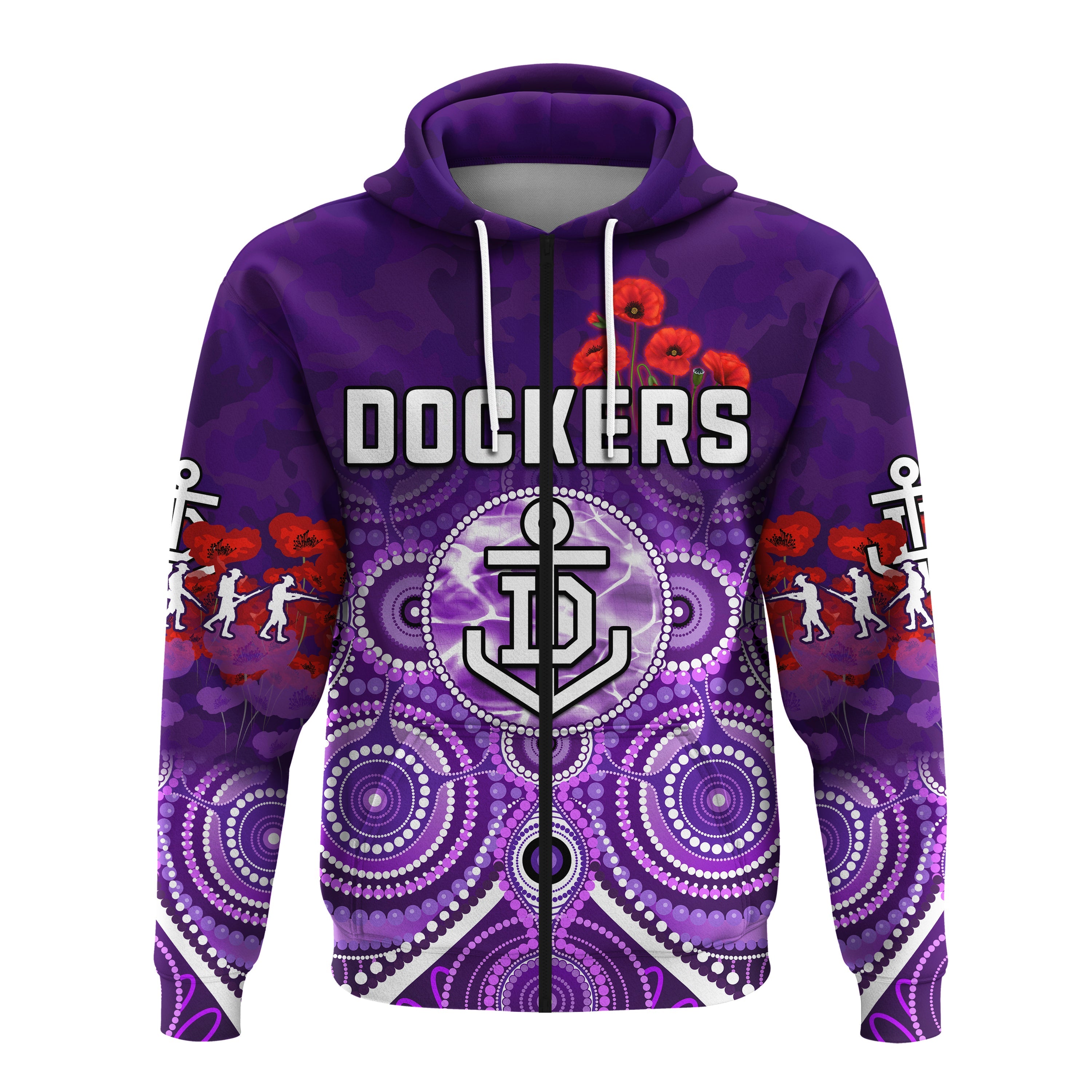 dockers-anzac-2022-hoodie-fremantle-football-aboriginal-poppy-flowers