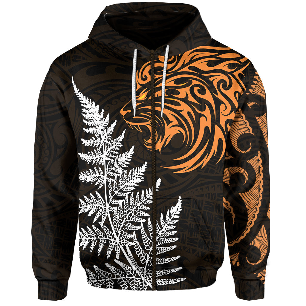 custom-personalised-leo-zodiac-style-maori-zip-hoodie-orange-lion