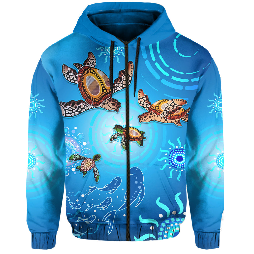 australian-aboriginal-zip-hoodie-happy-turtle-family-version-blue