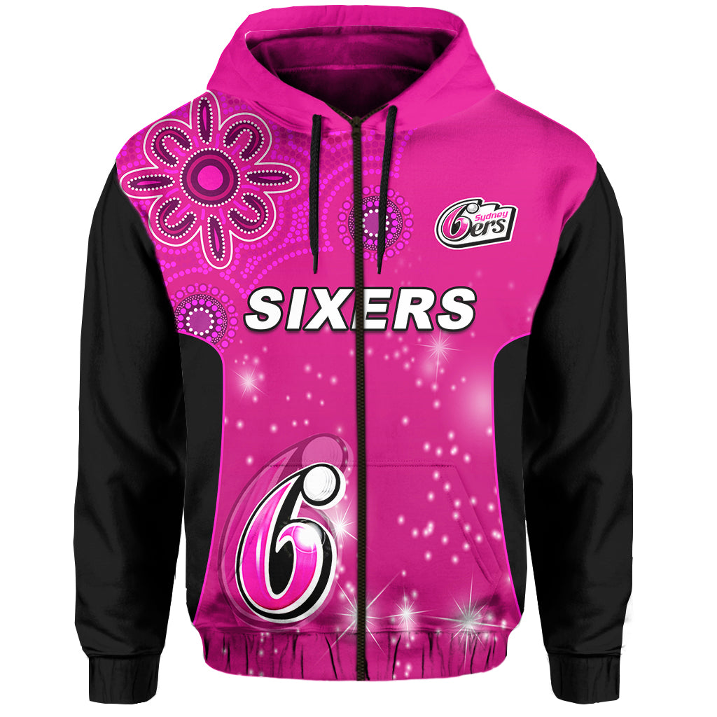 custom-text-and-number-sydney-sixers-zip-hoodie-cricket-australia-aboriginal