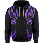 custom-personalised-new-zealand-maori-zip-hoodie-simple-love-purple