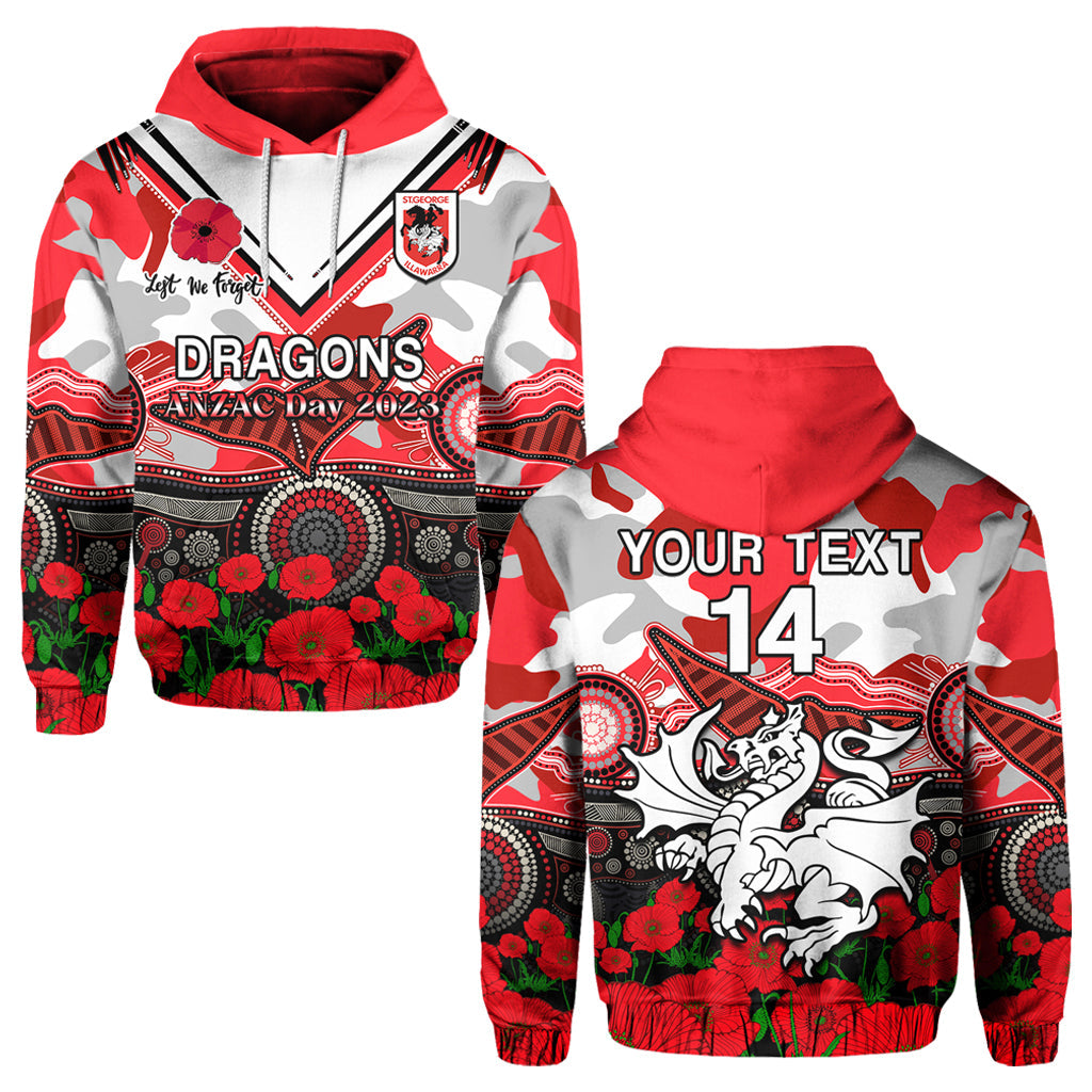 custom-text-and-number-dragons-rugby-anzac-2023-hoodie-aboriginal-mix-poppy-lest-we-forget
