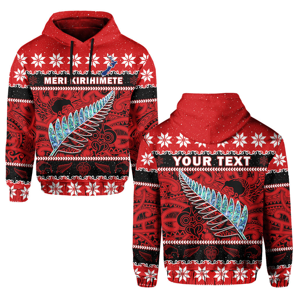 custom-personalised-new-zealand-christmas-hoodie-paua-shell-silver-fern-meri-kirihimete