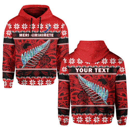 custom-personalised-new-zealand-christmas-hoodie-paua-shell-silver-fern-meri-kirihimete