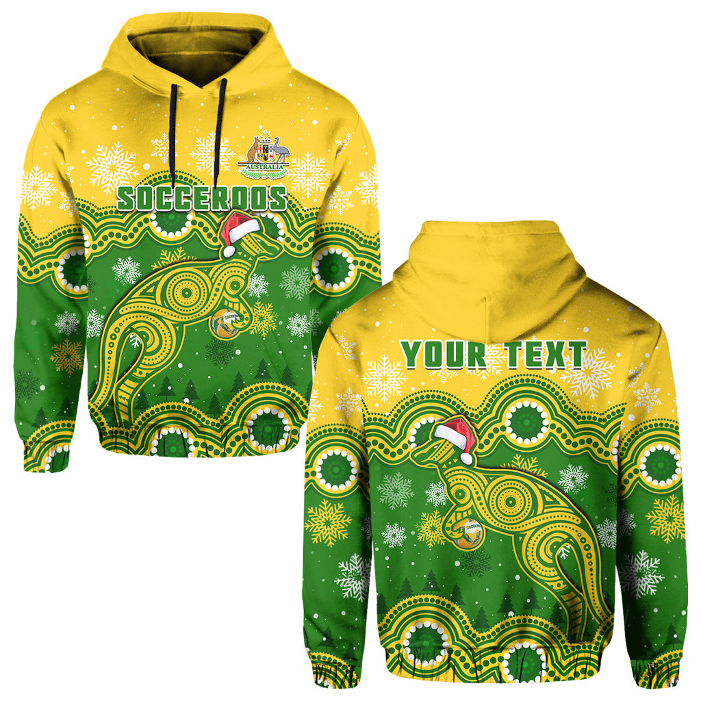 custom-personalised-australia-soccer-christmas-hoodie-socceroos-indigenous-kangaroo