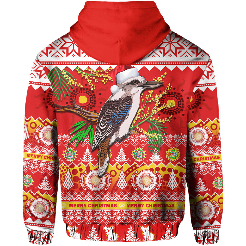 australia-hoodie-kookaburra-mix-golden-wattle-aboriginal-art-merry-christmas