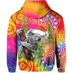australia-koala-aboriginal-hoodie-rainbow-tie-dye-merry-christmas