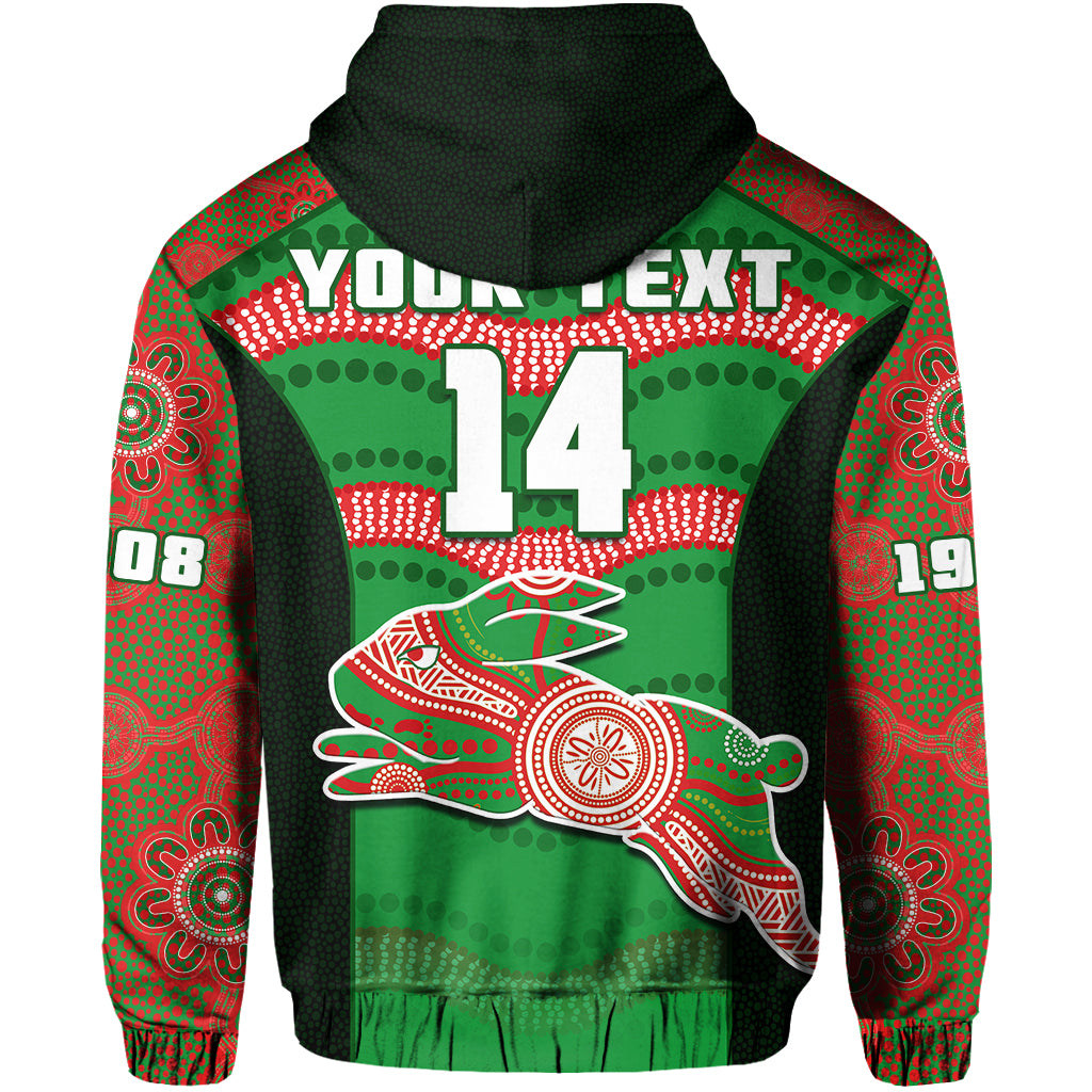 custom-text-and-number-rabbitohs-rugby-hoodie-souths-1908-aboriginal-dot-painting-go-bunnies