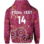 custom-text-and-number-maroons-rugby-hoodie-kangaroo-indigenous-pattern-unique-version