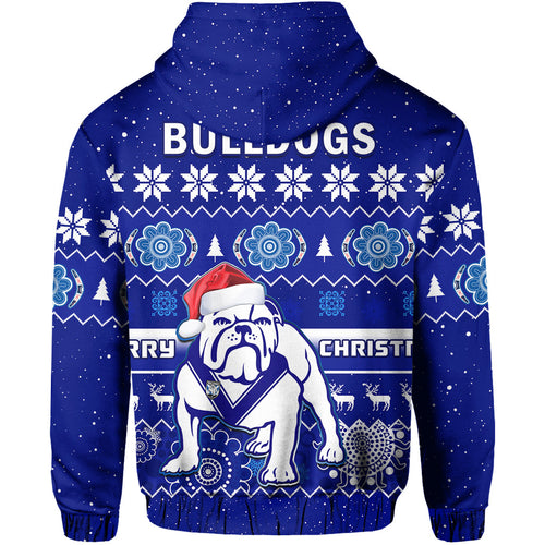 bulldogs-rugby-christmas-hoodie-berries-merry-xmas-aboriginal-art