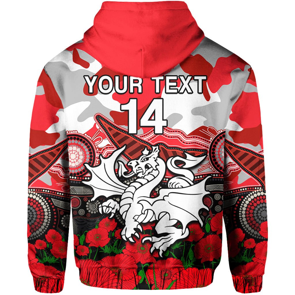 custom-text-and-number-dragons-rugby-anzac-2023-hoodie-aboriginal-mix-poppy-lest-we-forget