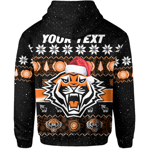 custom-personalised-wests-tigers-christmas-hoodie-aboriginal-art-merry-xmas