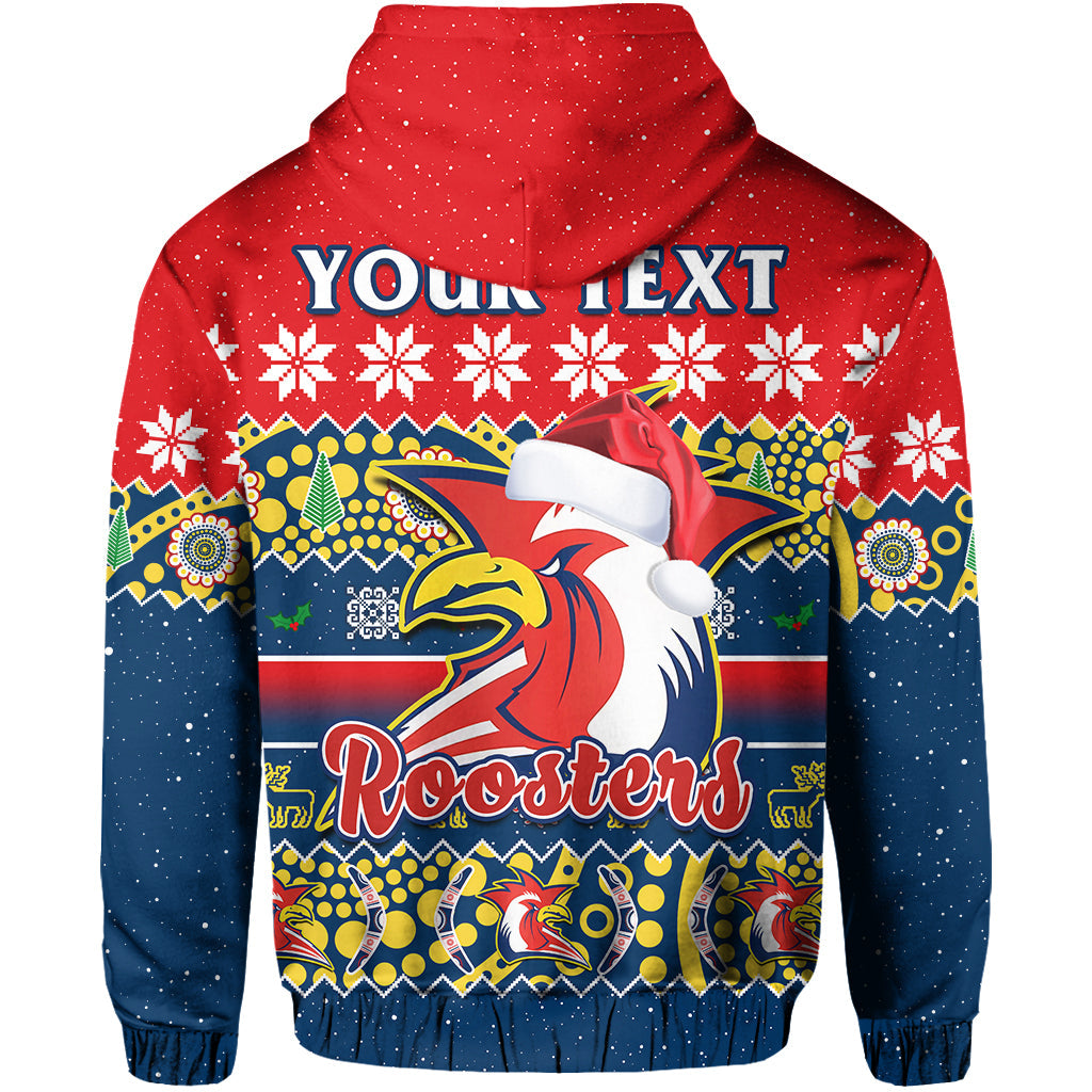 custom-personalised-sydney-roosters-christmas-hoodie-easts-aboriginal-art-merry-xmas