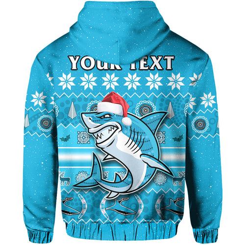 custom-personalised-sharks-christmas-hoodie-cronulla-sutherland-aboriginal-art-merry-xmas