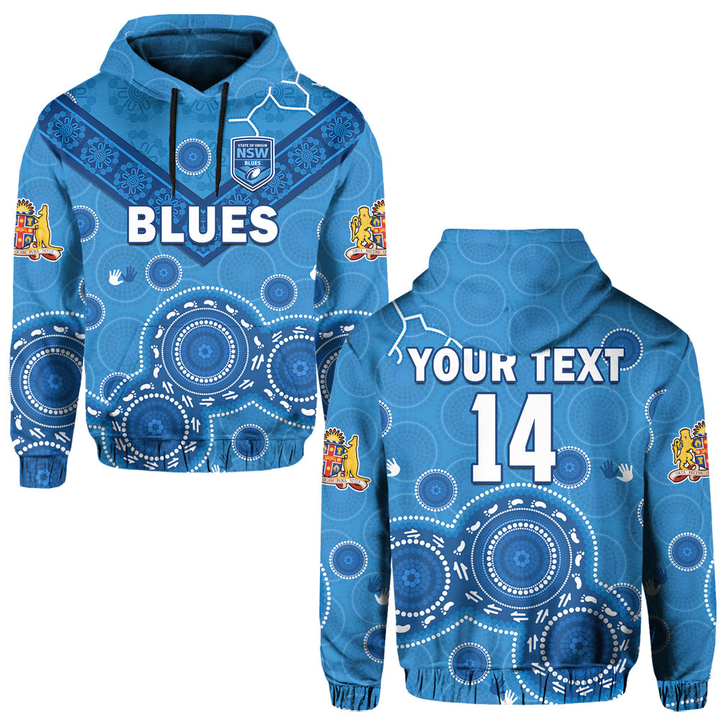 custom-text-and-number-nsw-blues-rugby-hoodie-new-south-wales-aboriginal-dot-painting-unique-version