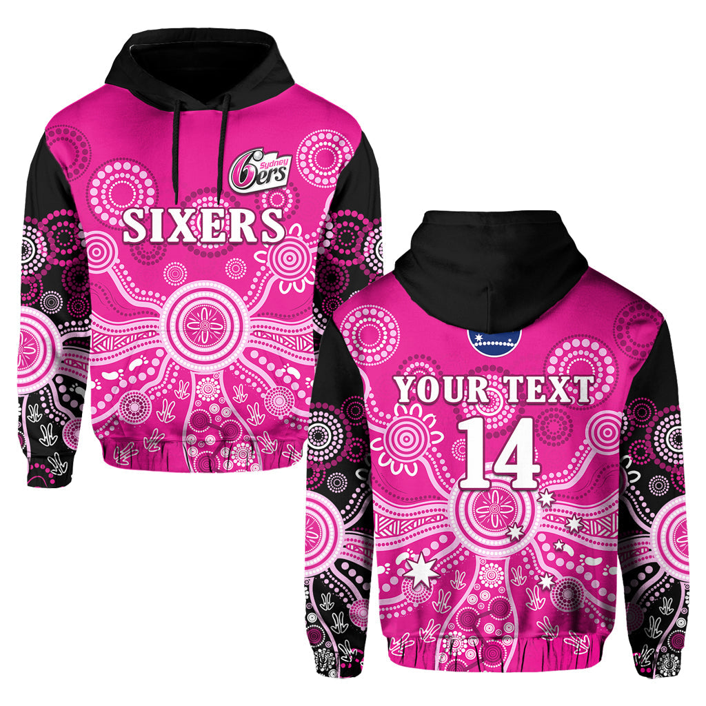custom-text-and-number-sydney-sixers-hoodie-cricket-indigenous-australian-art-ver01