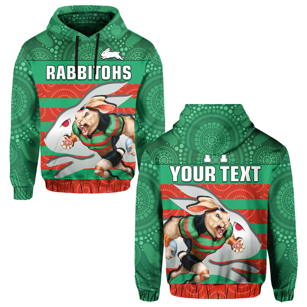 custom-text-and-number-rabbitohs-rugby-hoodie-aboriginal-dot-painting-glory-glory-sporty-style