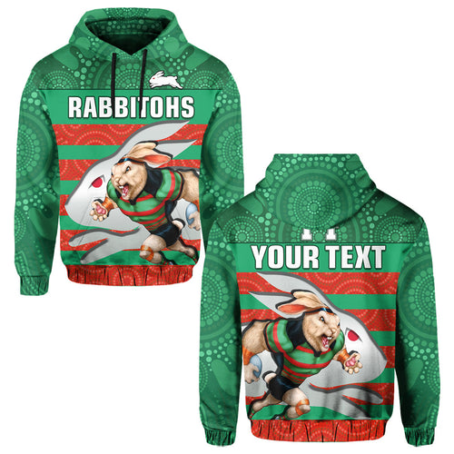 custom-text-and-number-rabbitohs-rugby-hoodie-aboriginal-dot-painting-glory-glory-sporty-style