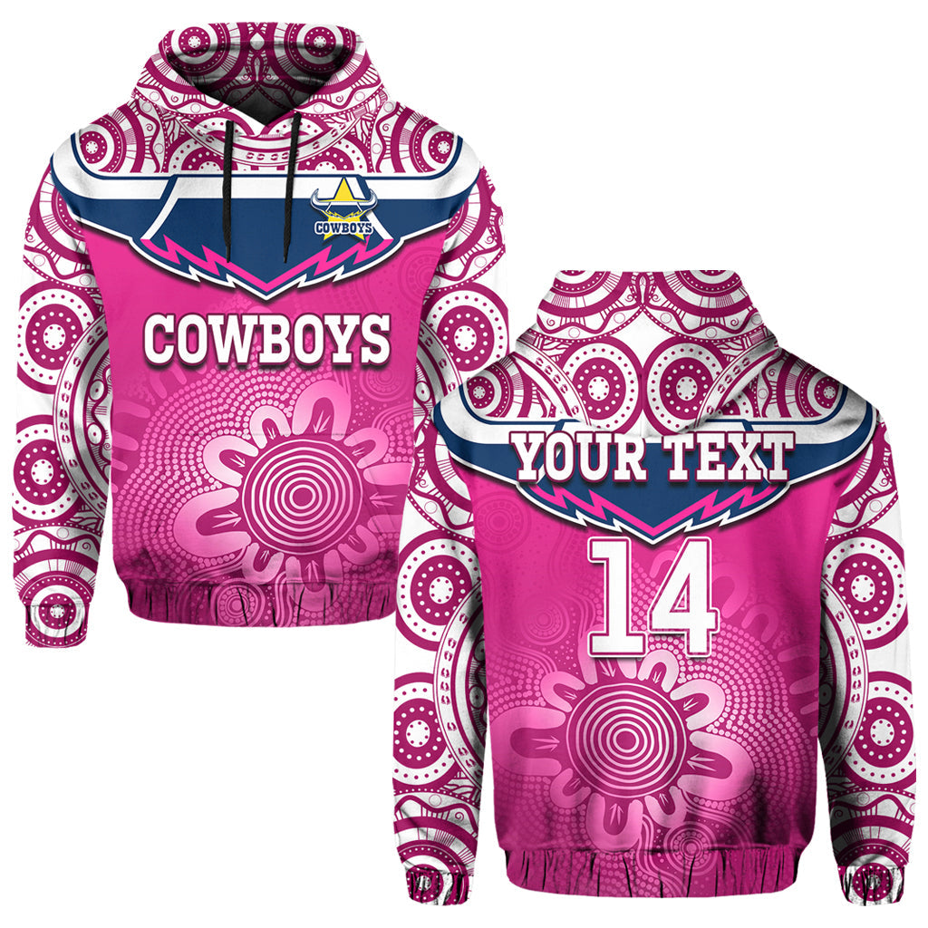 custom-text-and-number-cowboys-rugby-hoodie-aboriginal-pattern-pink-version