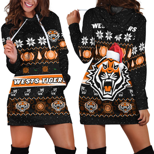 wests-tigers-christmas-hoodie-dress-aboriginal-art-merry-xmas