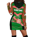rabbitohs-rugby-hoodie-dress-souths-1908-aboriginal-dot-painting-go-bunnies
