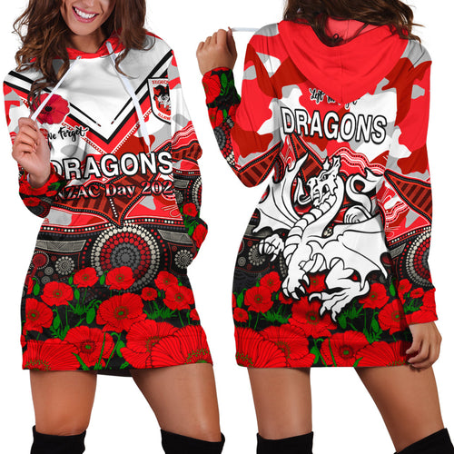 dragons-rugby-anzac-2023-hoodie-dress-aboriginal-mix-poppy-lest-we-forget