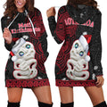 new-zealand-christmas-hoodie-dress-hei-tiki-red-pohutukawa-meri-kirihimete