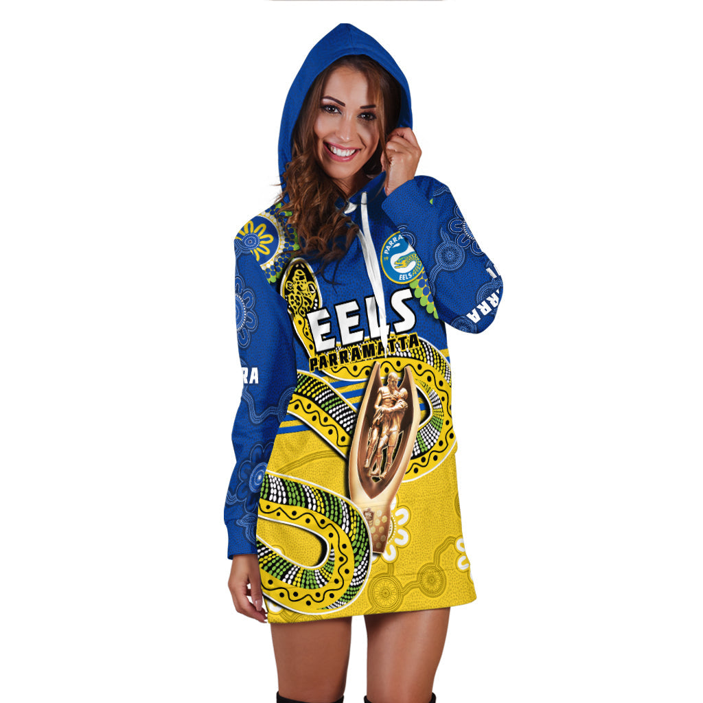 custom-text-and-number-eels-rugby-hoodie-dress-parra-2022-indigenous-proud-premiers