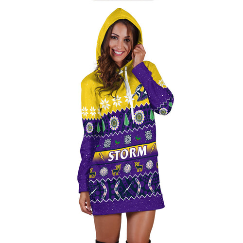 custom-personalised-melbourne-storm-christmas-hoodie-dress-aboriginal-art-merry-xmas