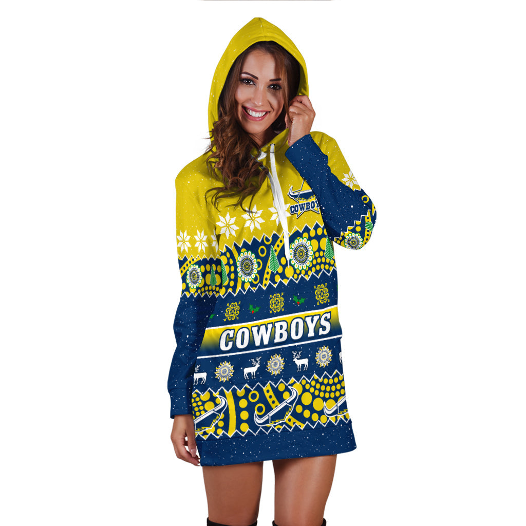 custom-personalised-cowboys-christmas-hoodie-dress-aboriginal-art-merry-xmas