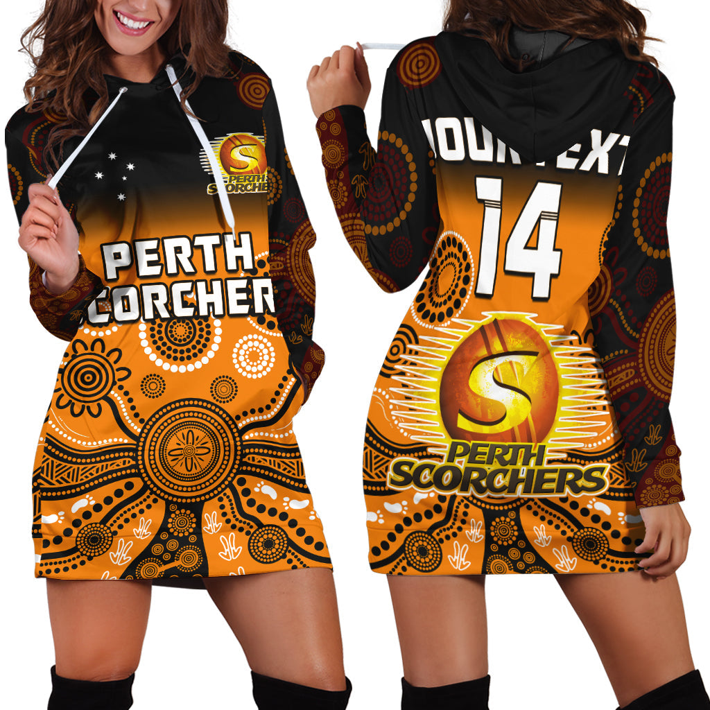 custom-text-and-number-perth-scorchers-hoodie-dress-gradient-aboriginal-dot-painting