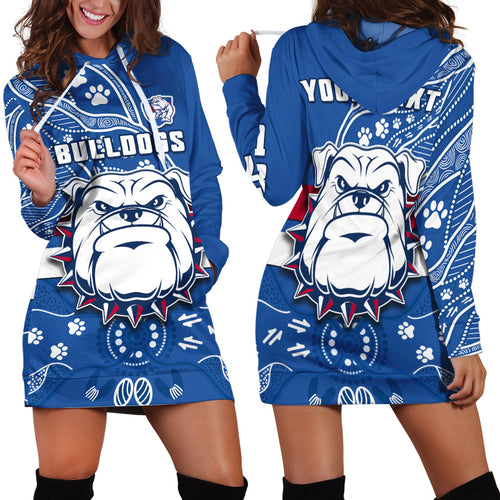 custom-personalised-bulldogs-football-hoodie-dress-scraggers-1877-aboriginal-dot-painting-newest-version