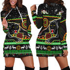 custom-personalised-panthers-christmas-hoodie-dress-aboriginal-pattern-penrith-black-version