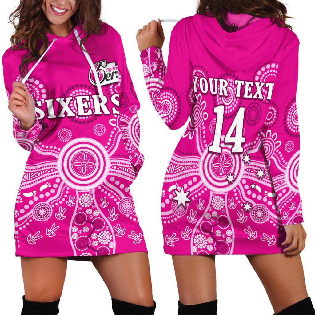 custom-text-and-number-sydney-sixers-hoodie-dress-cricket-indigenous-australian-art-ver02