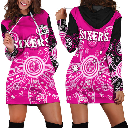 sydney-sixers-hoodie-dress-cricket-indigenous-australian-art-ver01