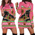 panthers-christmas-hoodie-dress-aboriginal-pattern-penrith-pink-version