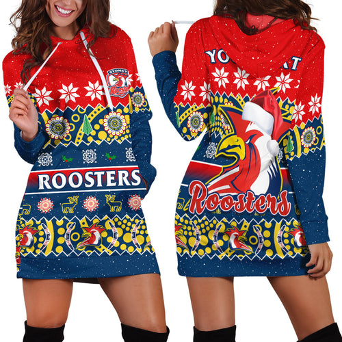 custom-personalised-sydney-roosters-christmas-hoodie-dress-easts-aboriginal-art-merry-xmas