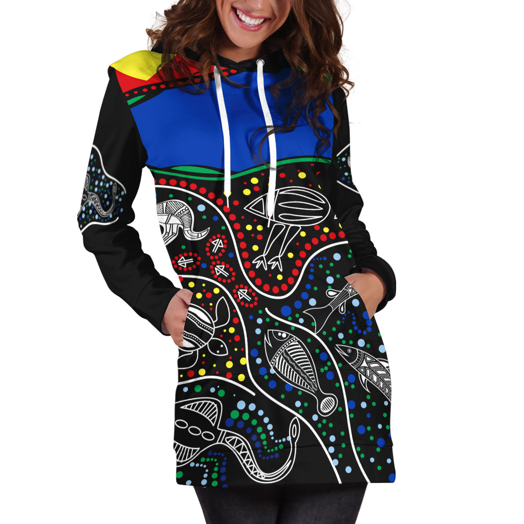 custom-text-and-number-naidoc-week-hoodie-dress-national-aborigines-and-torres-strait-islander-animals-aboriginal-art