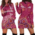 custom-personalised-maroons-rugby-hoodie-dress-kangaroo-indigenous-pattern-unique-version